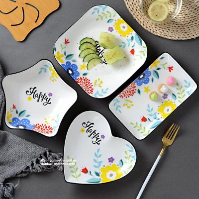 BỘ ĐĨA SỨ HỌA TIẾT HOA